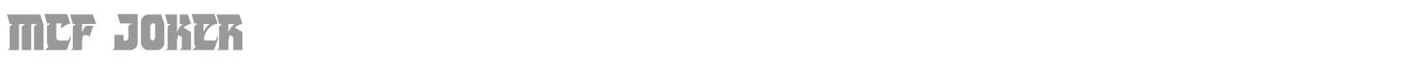 MCF Joker font preview